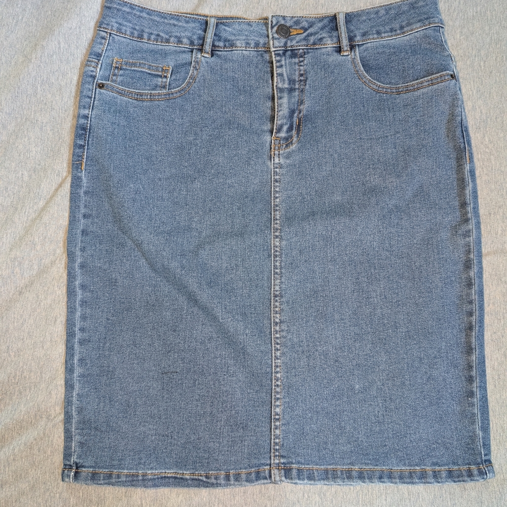Vero Moda Blue Denim Pencil Skirt